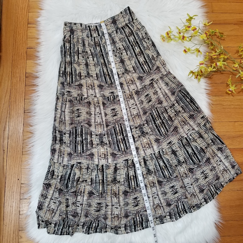 SOLITAIRE Boho Tiered Ruffle Skirt Size M, Elastic Waist at the back... - Picture 13 of 17